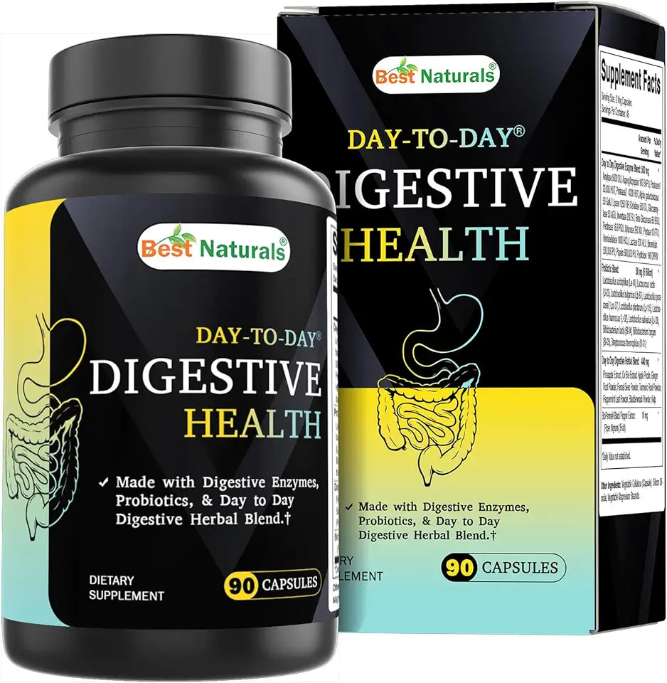 90 Veg Capsules Digestive Enzymes Probiotics Herbal Blend K90421