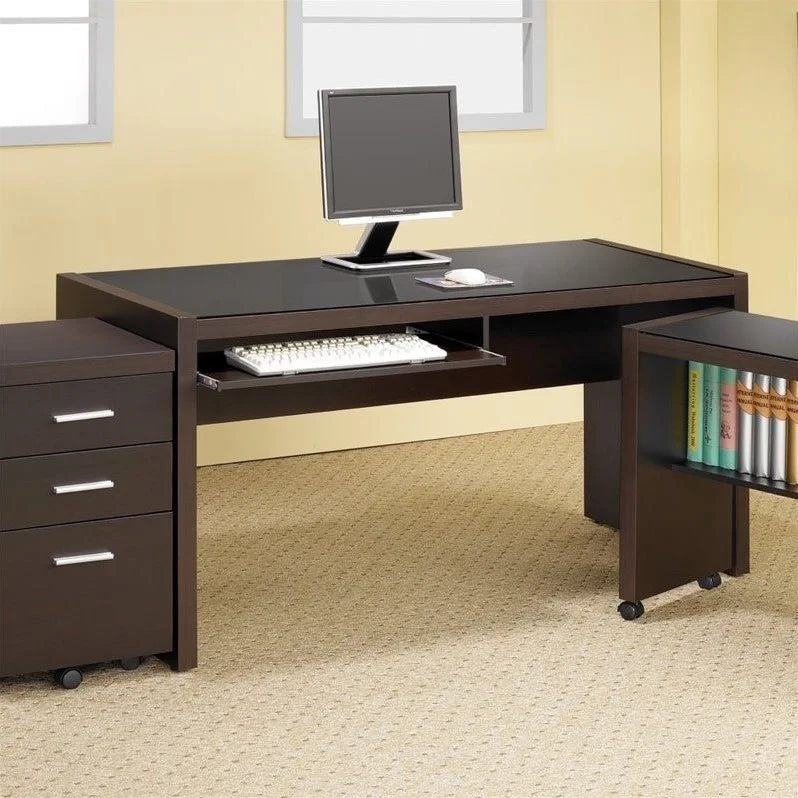 3 Piece Set with Computer Desk File Cabinet Bookcase W4086