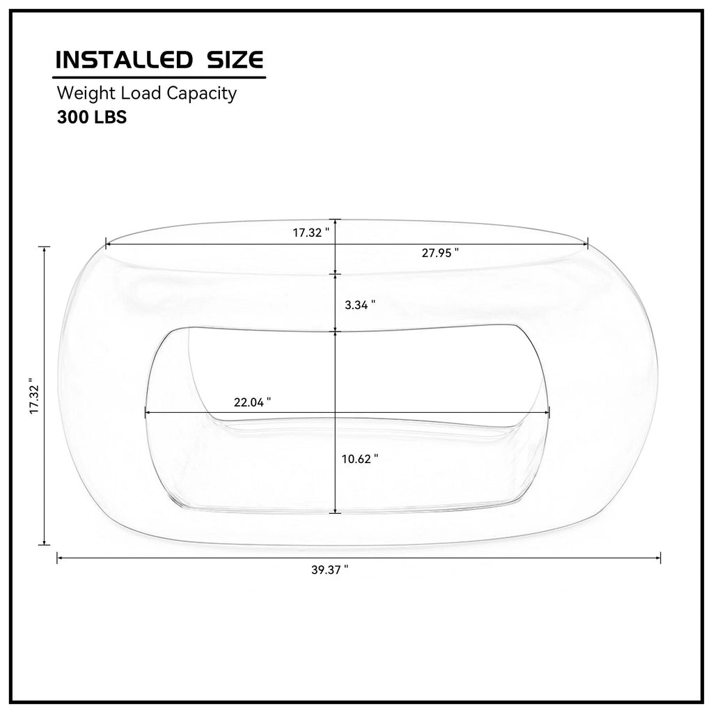 White Oval Fiberglass Coffee Table L12500