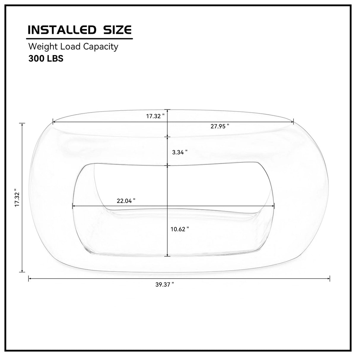 White Oval Fiberglass Coffee Table L12500