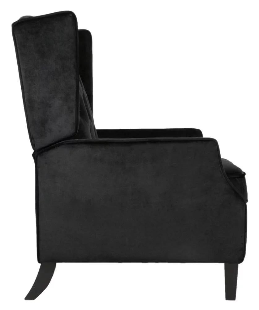 Black and Dark Brown Wingback Recliner C835