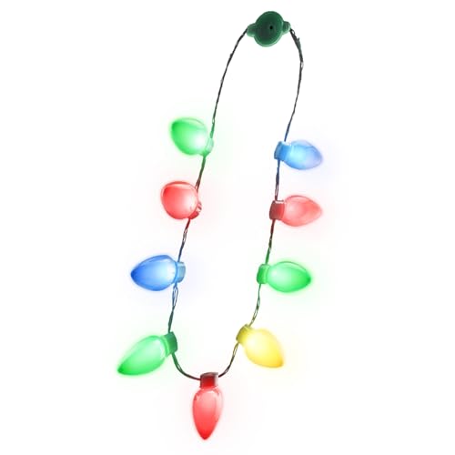 4 Pack LED Light Up Christmas Bulb Necklace I7779