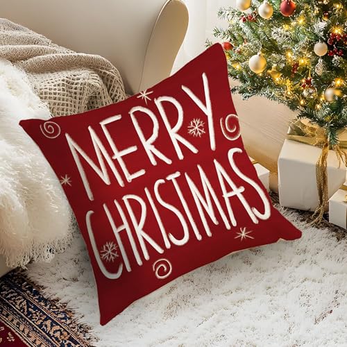 Red 20 x 20 Inch Throw Pillow Covers Set of 4 Z395