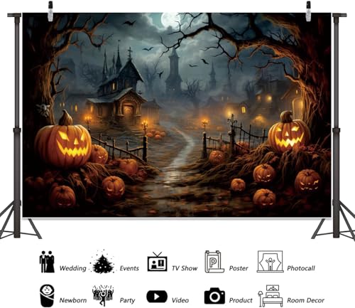 10x8ft Vinyl Halloween Backdrop J9813