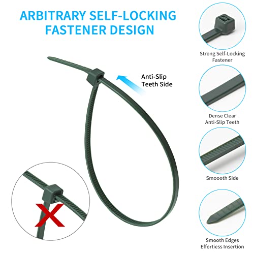 6 inch Green Nylon Zip Ties L4924