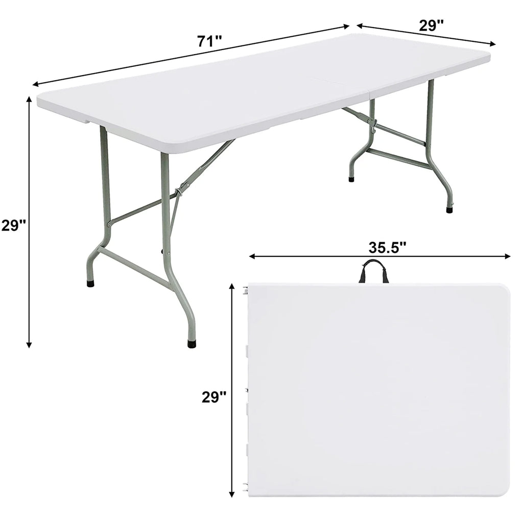 White 6ft Plastic Folding Table X236