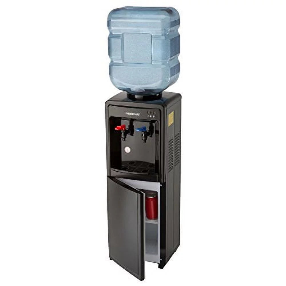 Black Freestanding Hot and Cold Water Cooler Dispenser J67807