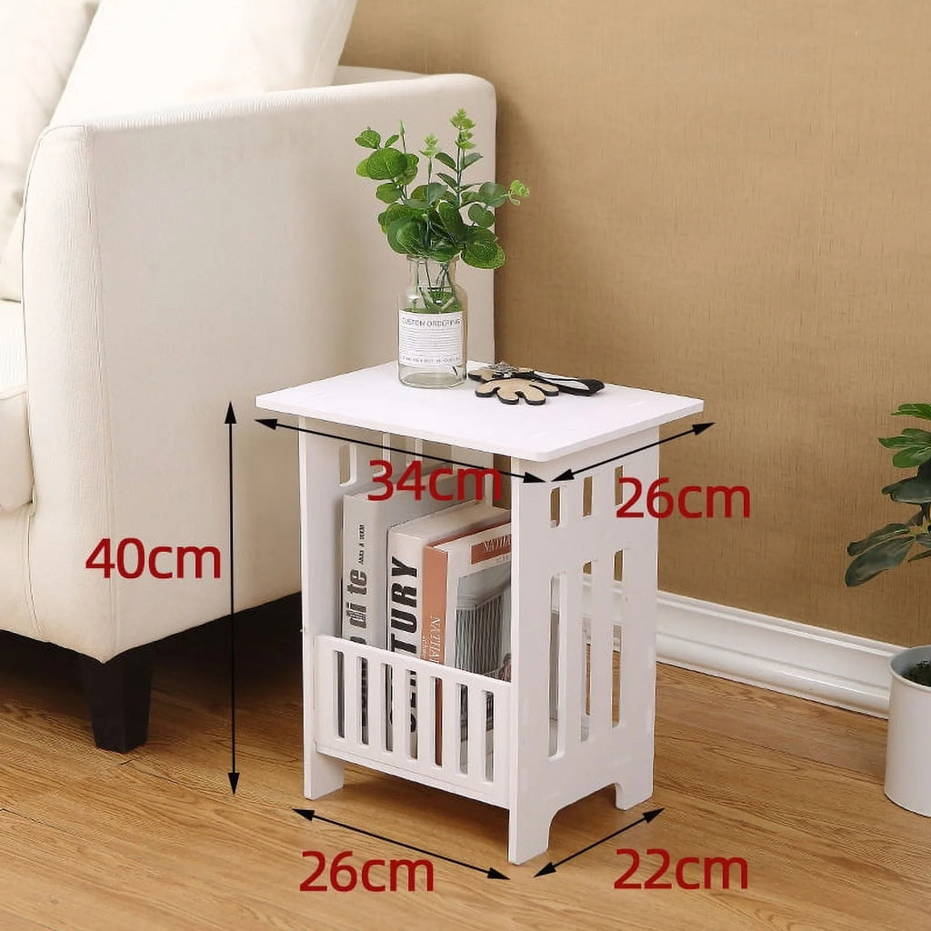 White Square Nightstand O74361