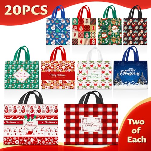 20 Pack Christmas Gift Bags with Handle C53800