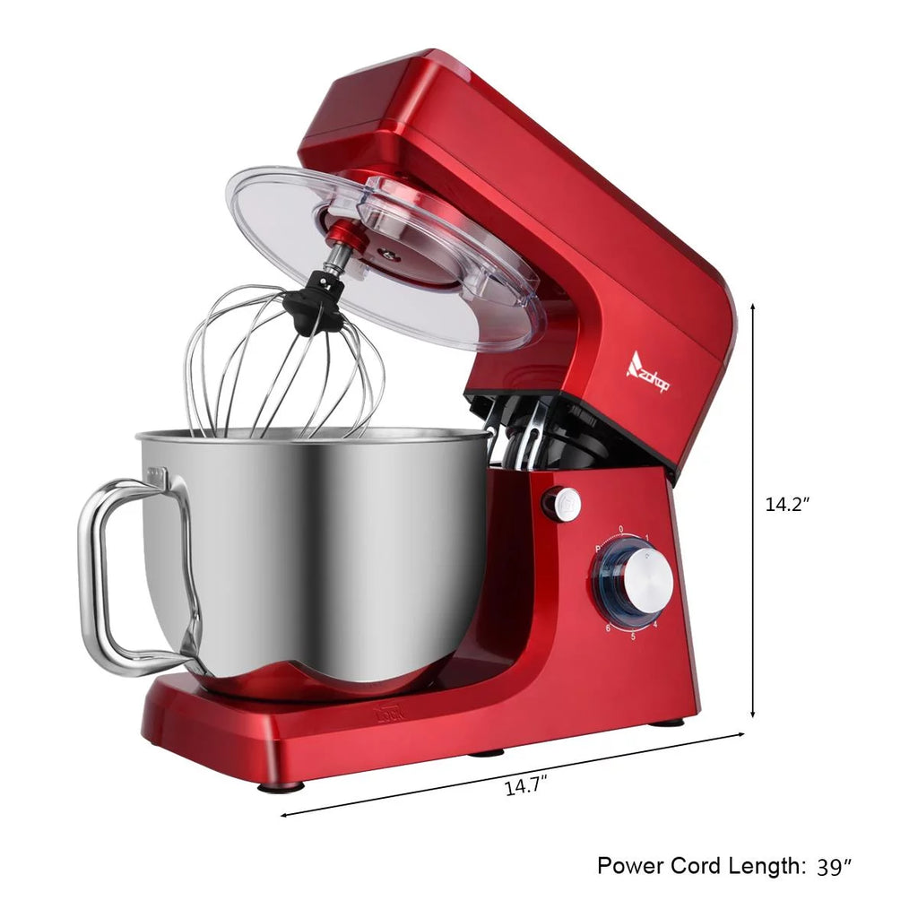 7.5QT 6-Speed Tilt-Head Electric Stand Mixer with Stainless Steel Bowl, Red H716031