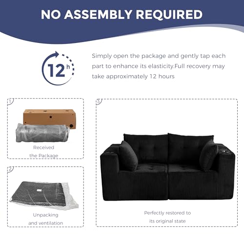 U Shaped Modular Sectional Sofa with 2 Ottomans Grey V294