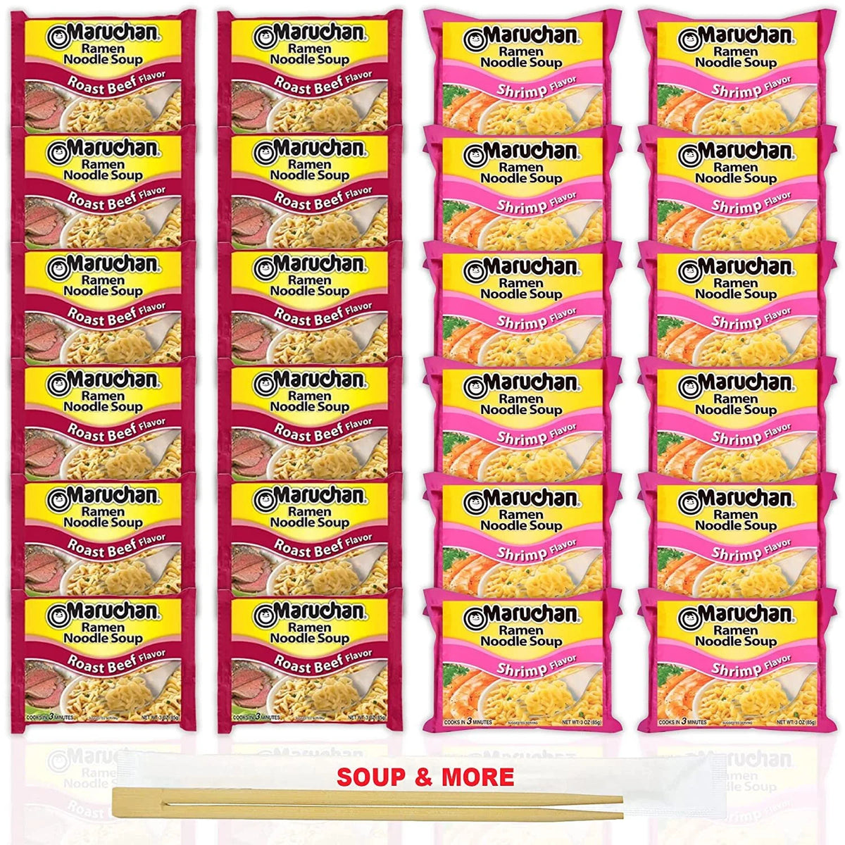 Instant Noodle Soup Variety, 2 Flavors, 24 Packs P8092