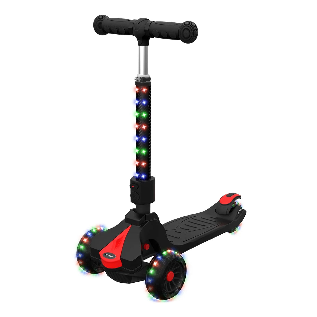Black 3 Wheel Light Up Kick Scooter K2203