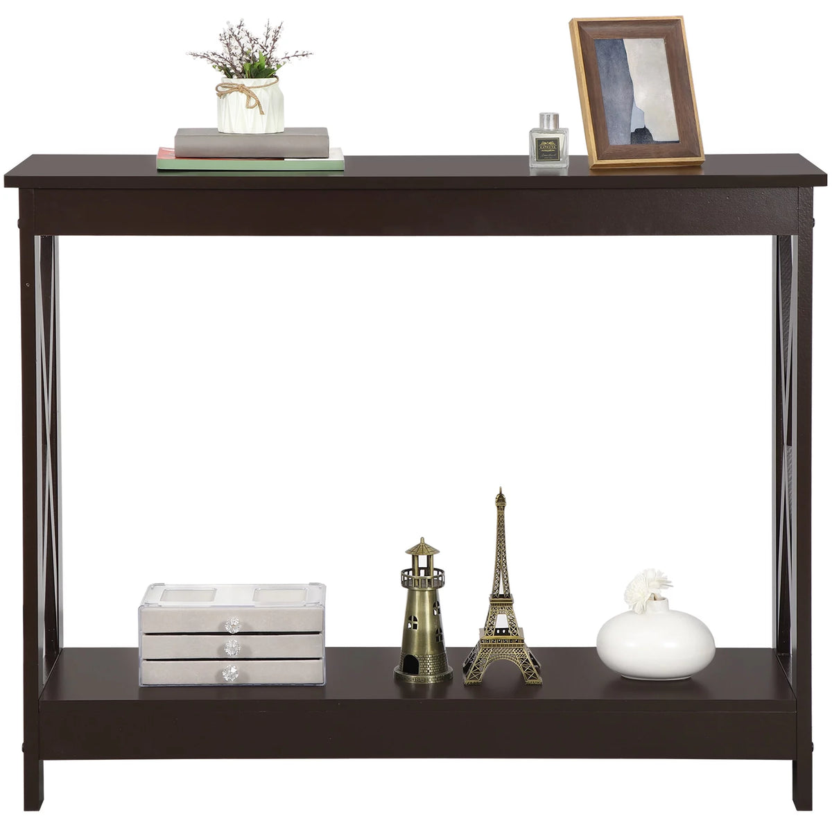 Brown Wallmount Console Table P695