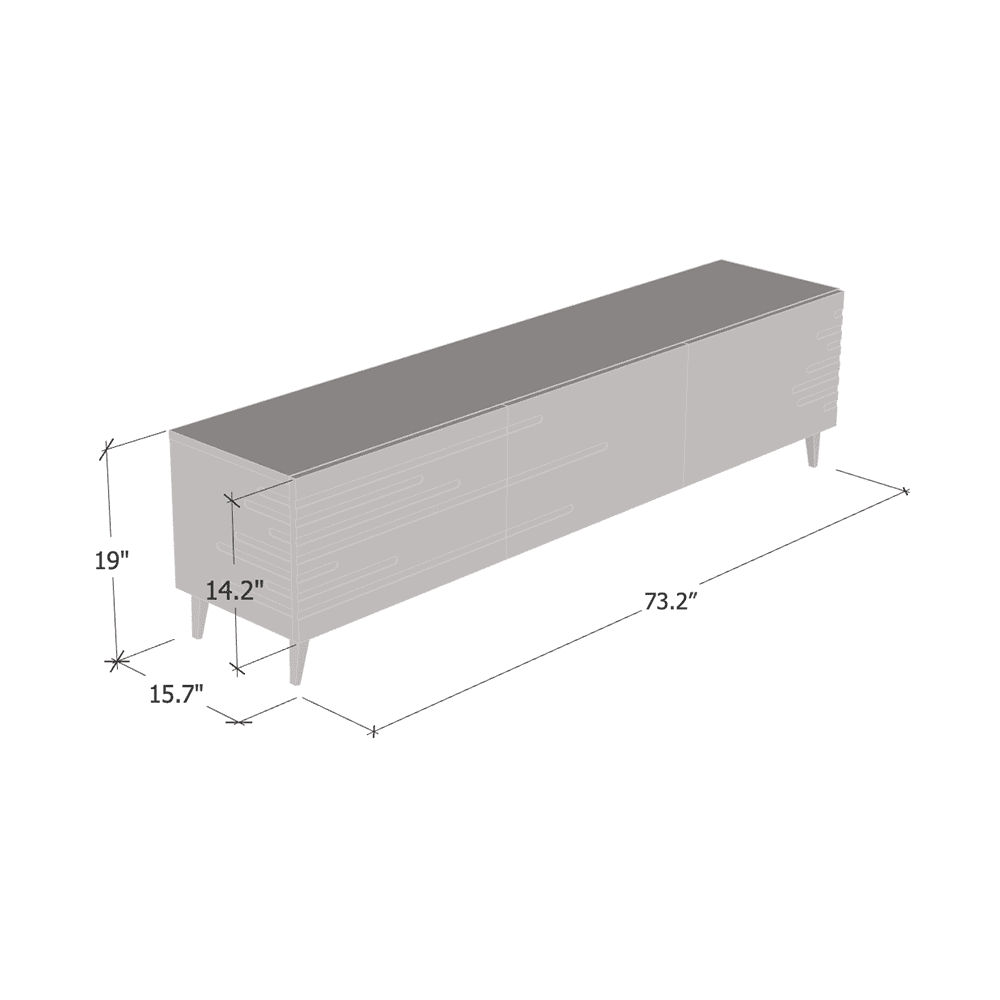73" TV Stand with Storage Cabinets S199