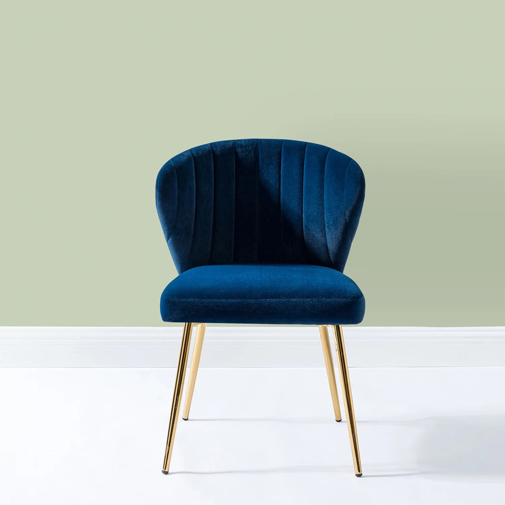 Navy Velvet Upholstered Dining Chair E35235