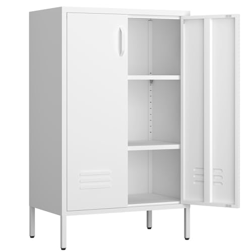 Metal Cabinet with Adjustable Shelf, Avocado Green X460062