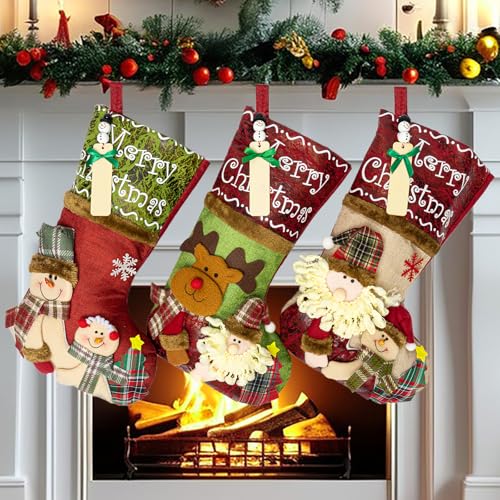 Set of 3 Christmas Stockings E146040