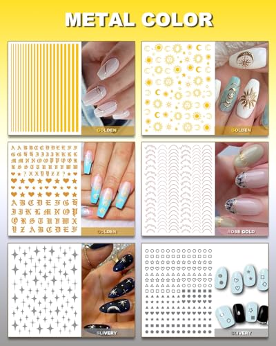 Christmas Nail Wraps Self-Adhesive Glitter Nail Art Decals with Nail File D24145