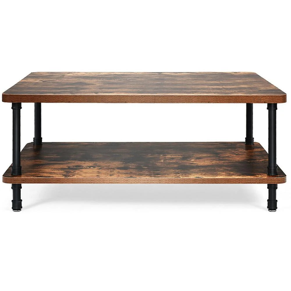 Industrial Coffee Table with Storage Shelf S409038