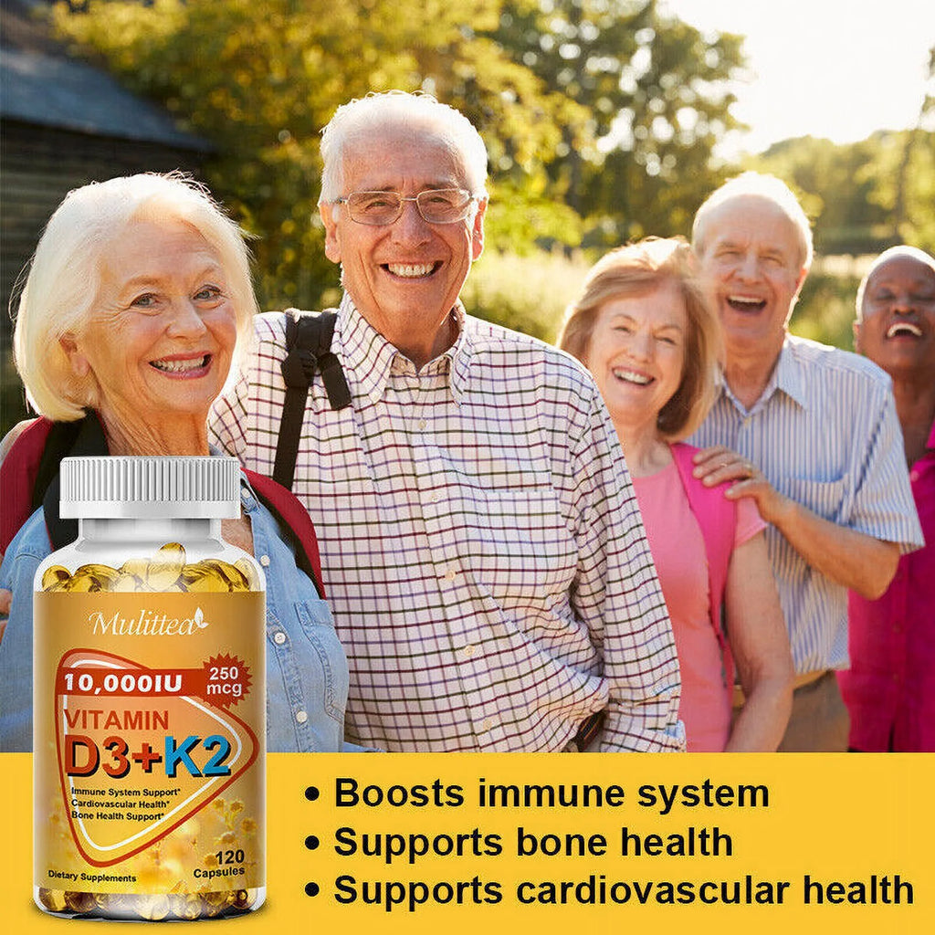 Vitamin K2 (MK7) with D3 10,000 IU 120 Capsules Pack of 2 L702