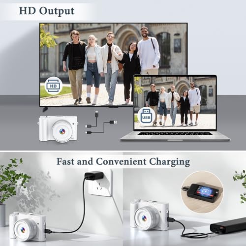 4K Digital Camera, 64MP Autofocus Anti-Shake 16X Zoom C61824