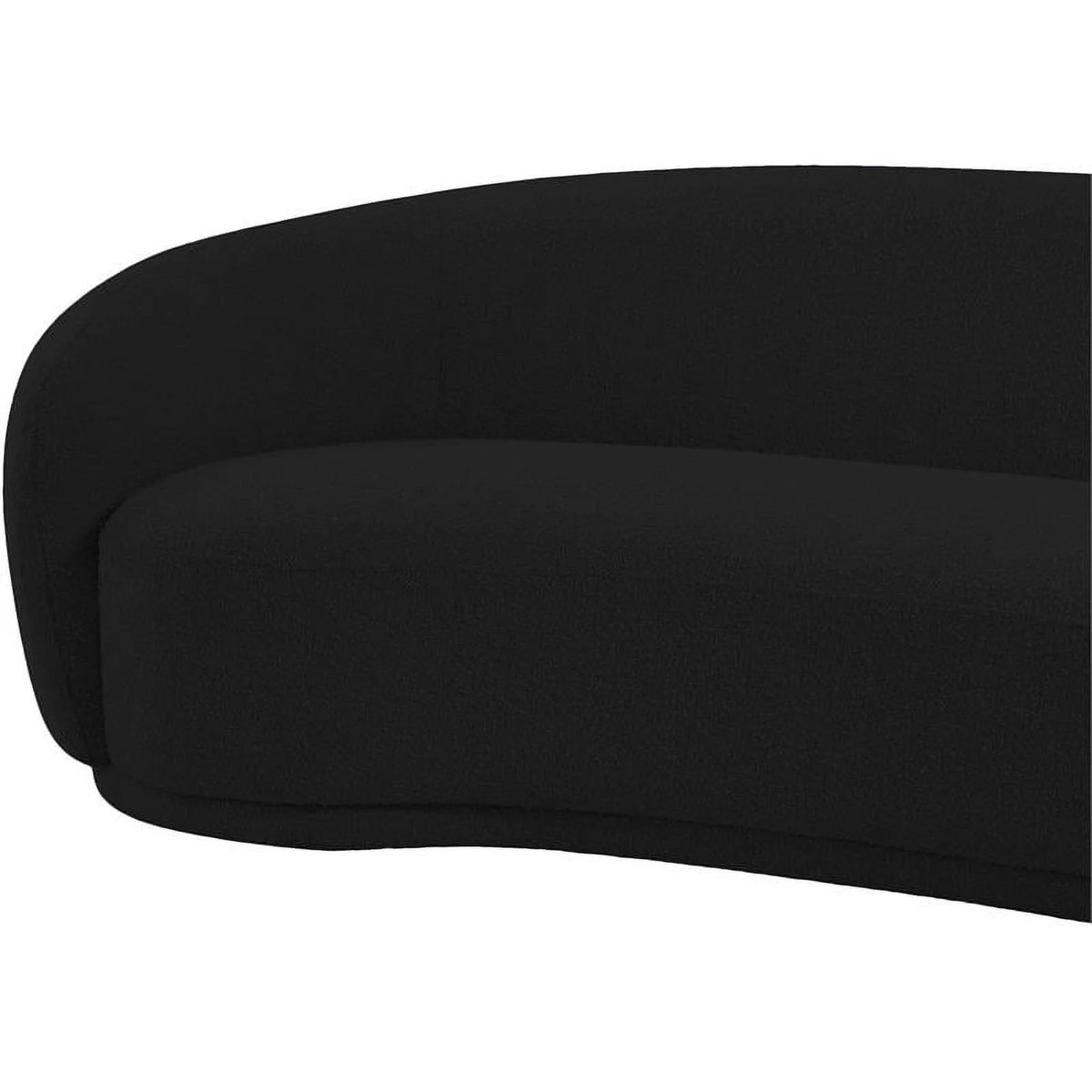 Black Boucle Fabric Loveseat B431897