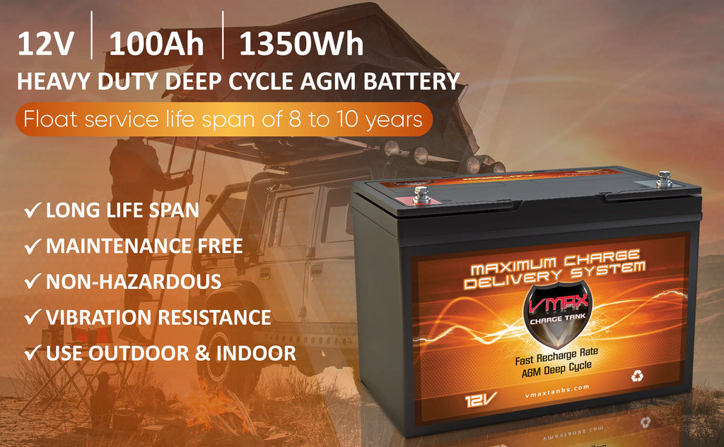 12 Volt Group 27 100Ah AGM Deep Cycle Battery F9506