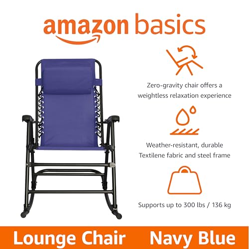 Foldable Rocking Chair Blue Z6864