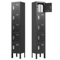 Metal Storage Locker with Door, Card Slot, 66" Height Steel Locker G612730
