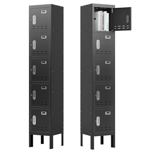 Metal Storage Locker with Door, Card Slot, 66" Height Steel Locker G612730