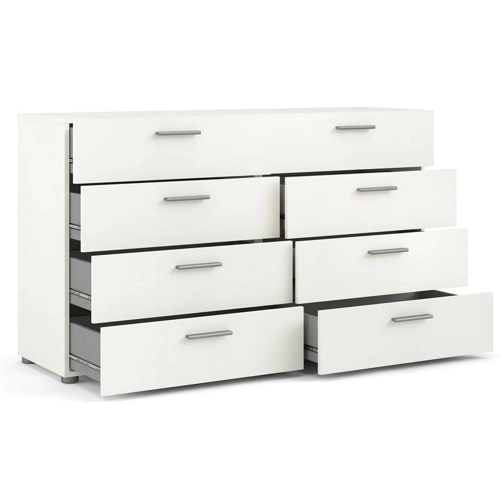 White 8 Drawer Engineered Wood Dresser X475