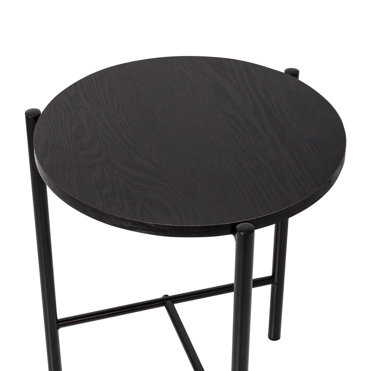 Black Round Side Table F517