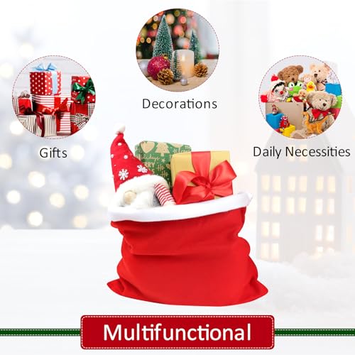 2Pcs Christmas Velvet Bags with Drawstring H32295