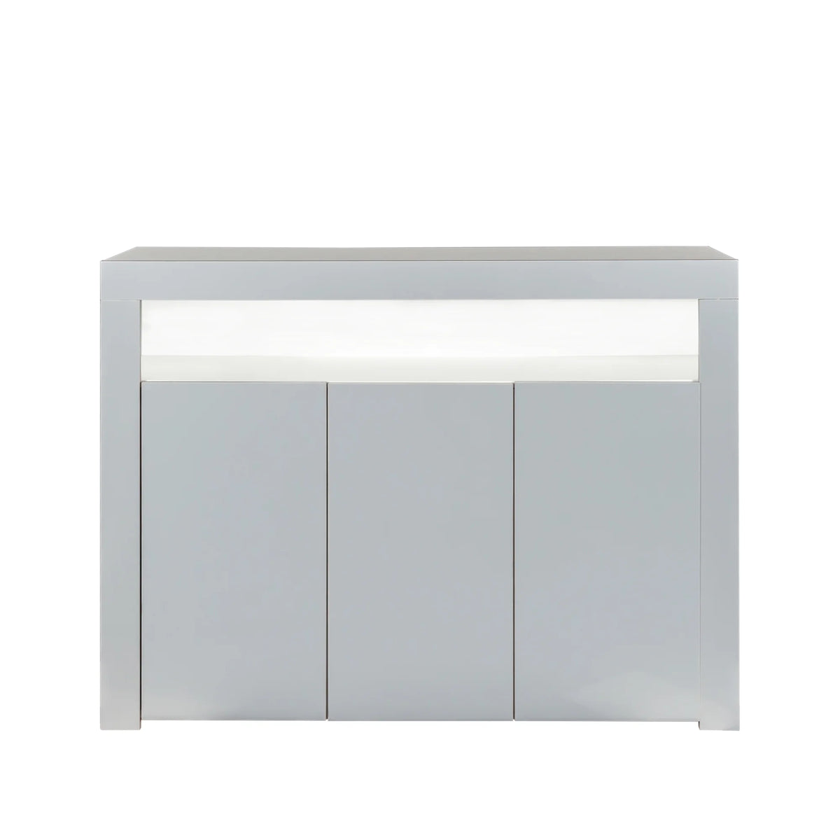 Black High Gloss Sideboard Storage Cabinet with LED Light T676943