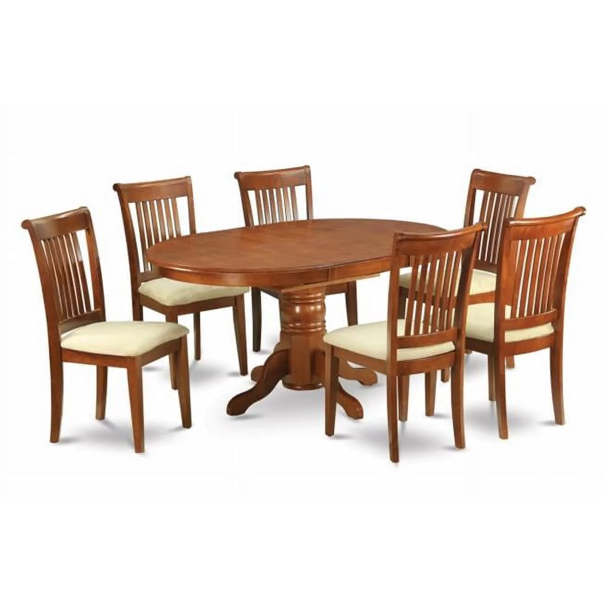 5PC Oval Dining Set with 4 Cushioned Seat Chairs S4054