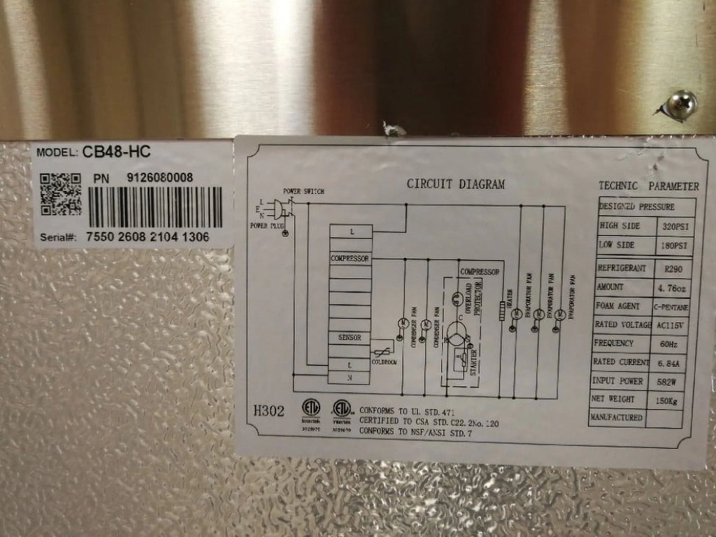 48" Stainless Steel Refrigerator Q30944