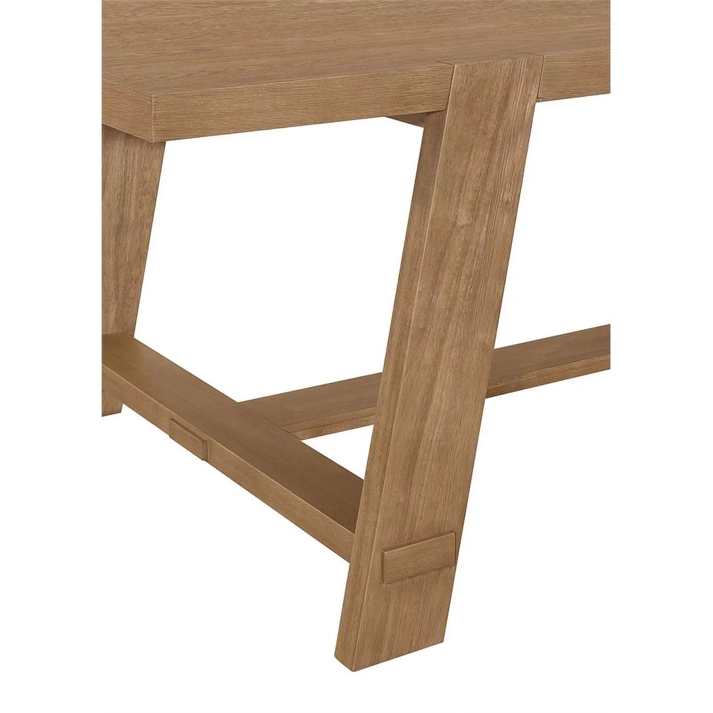 Brown 5-piece Wood Rectangular Dining Table Set H558