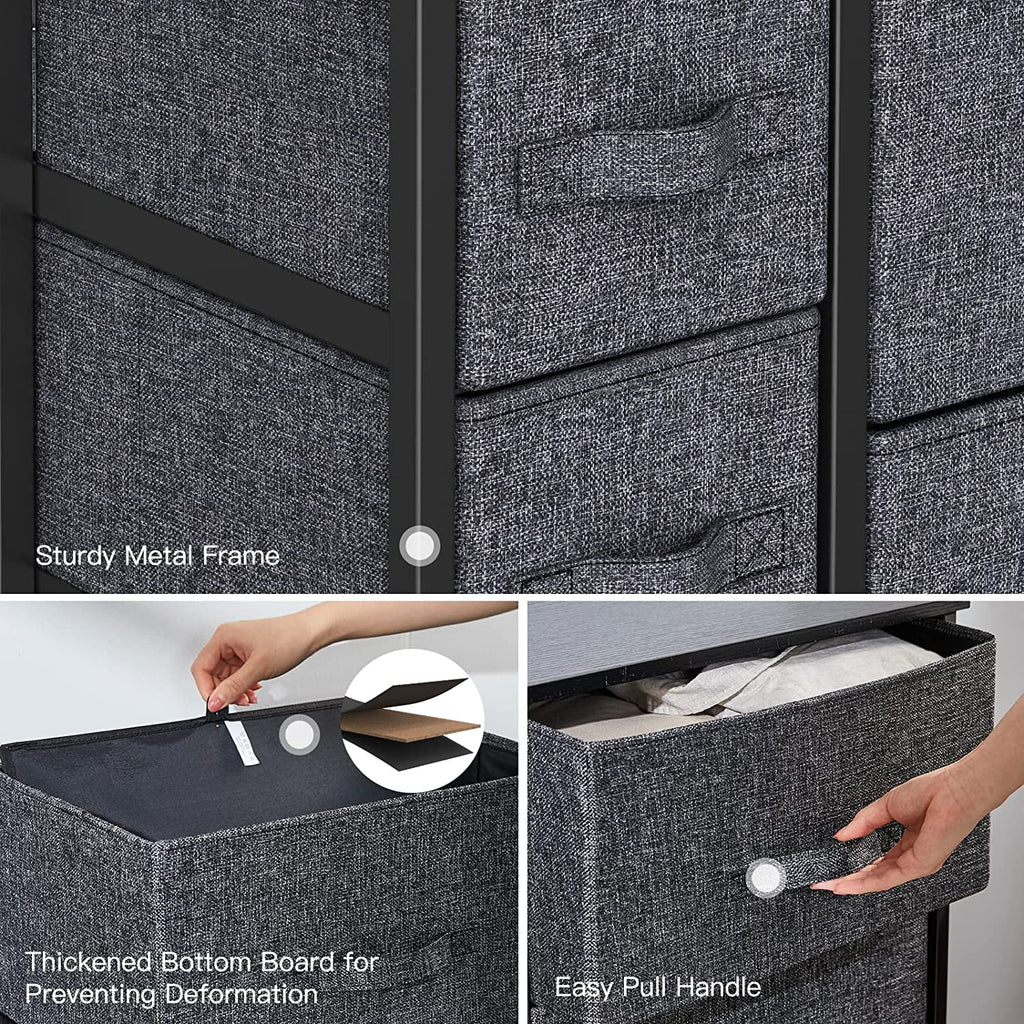 7 Drawer Fabric Storage Tower with Steel Frame L8941
