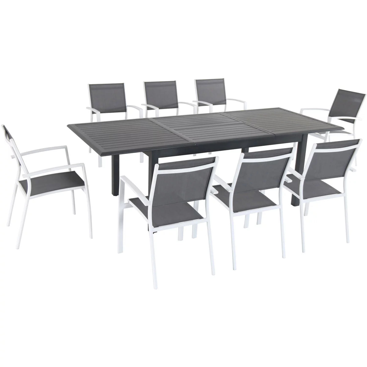 9-Piece Expandable Dining Set with 8 Sling Chairs and Table G571
