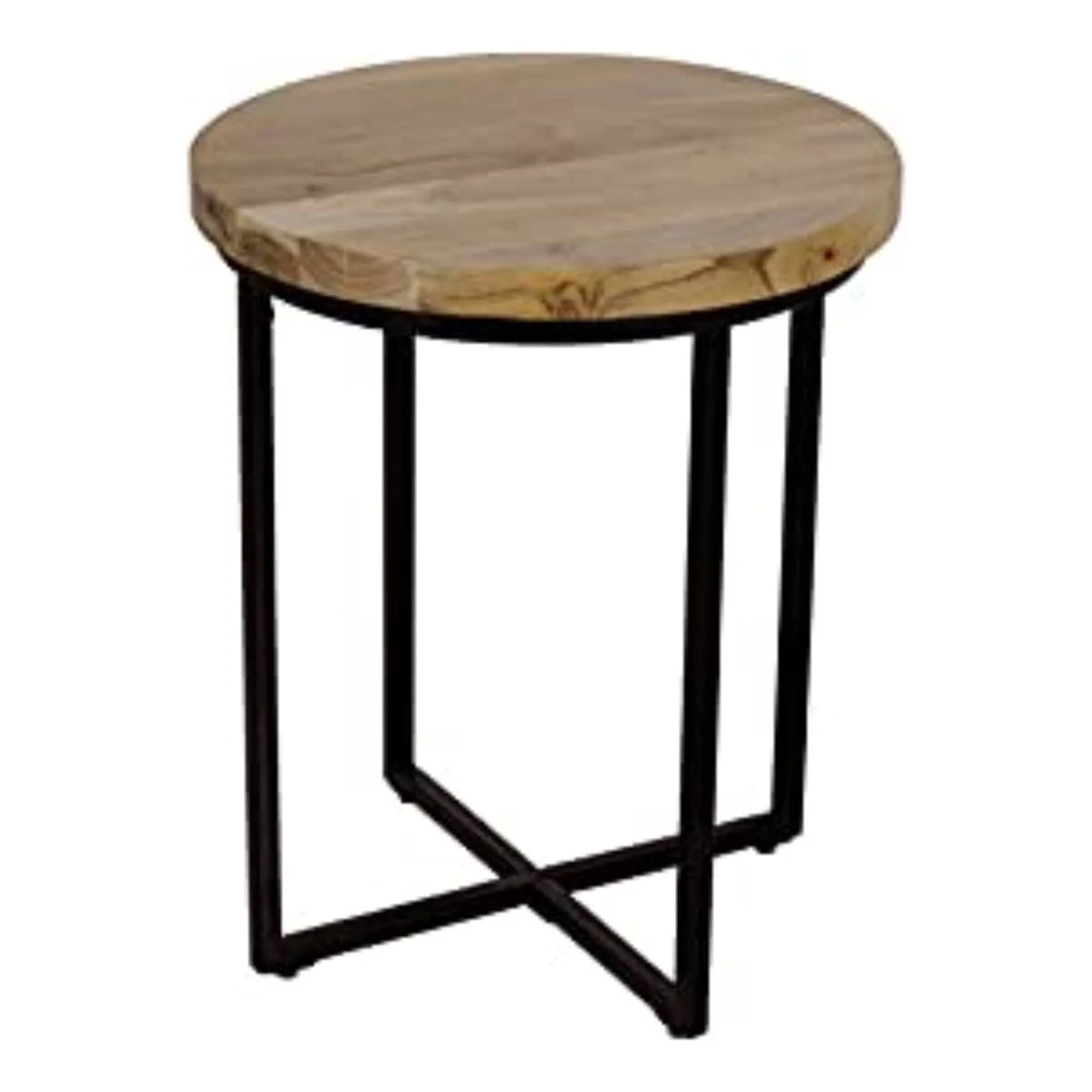 Solid Wood Round End Table A7886