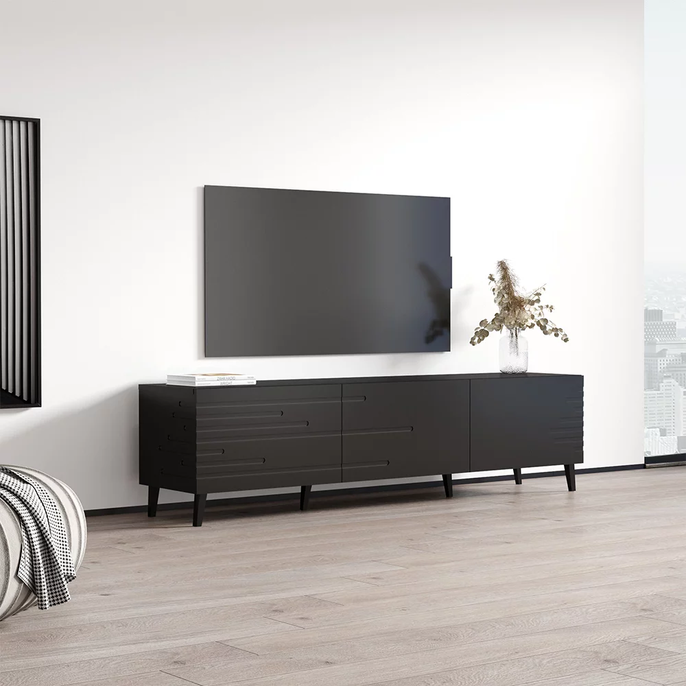 73" TV Stand with Storage Cabinets S199