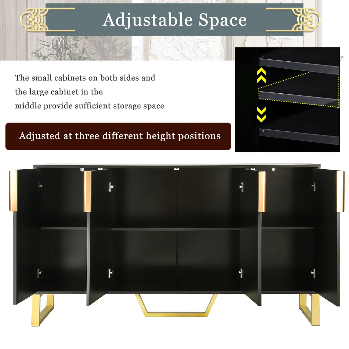 Modern Sideboard with Four Doors and Adjustable Shelves G1024