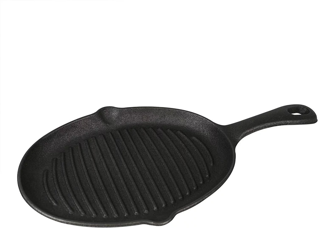 Cast Iron Skillet with Wooden Plate and Handle Cover P9387