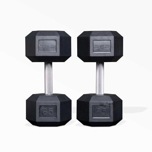 55lb-75 lb Rubber Hex Dumbbell Set L354