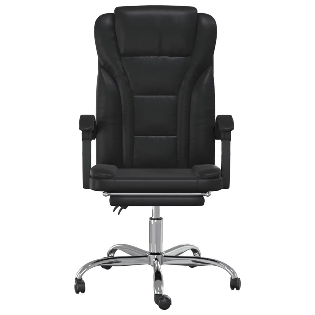 Black Faux Leather Reclining Office Chair P178644