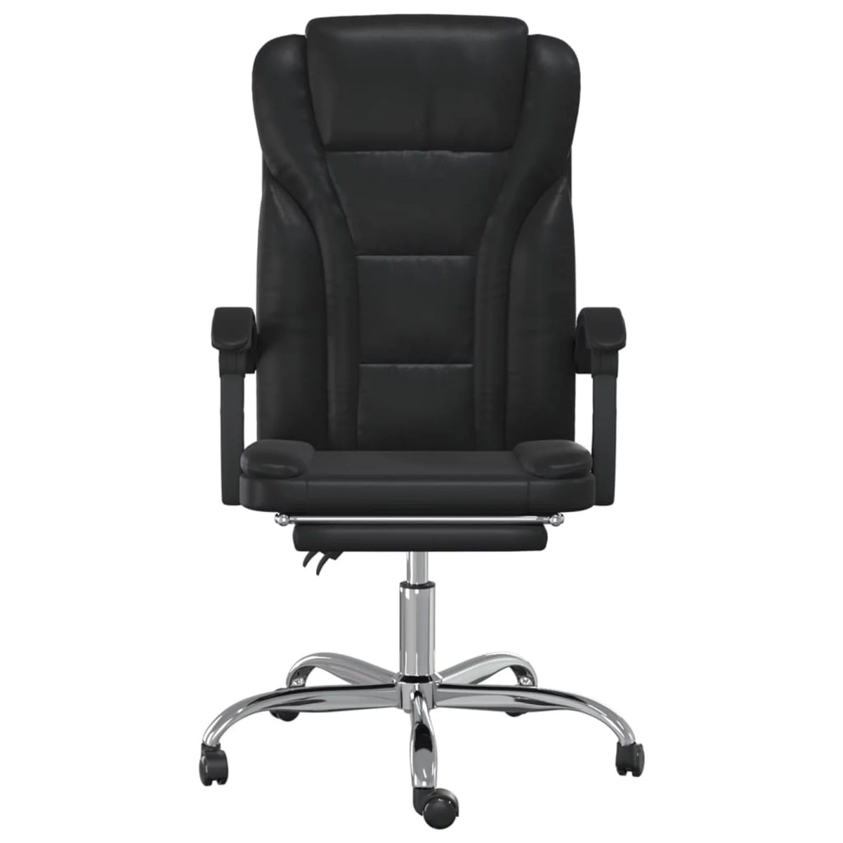 Black Faux Leather Reclining Office Chair P178644