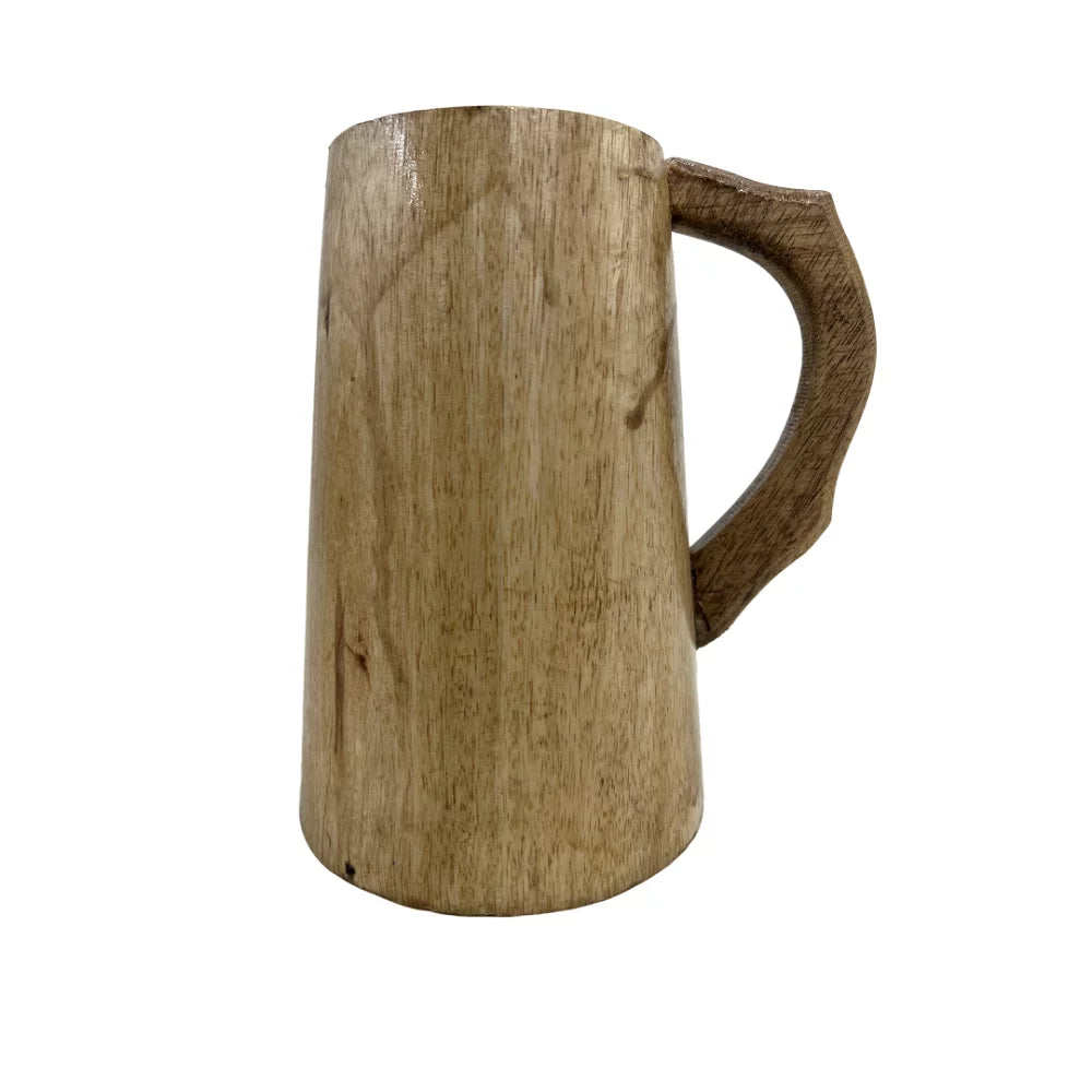 Vintage Engraved Wooden Beer Mug T235236