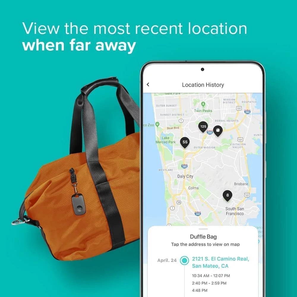 White & Black Bluetooth Tracker and Item Locator F278