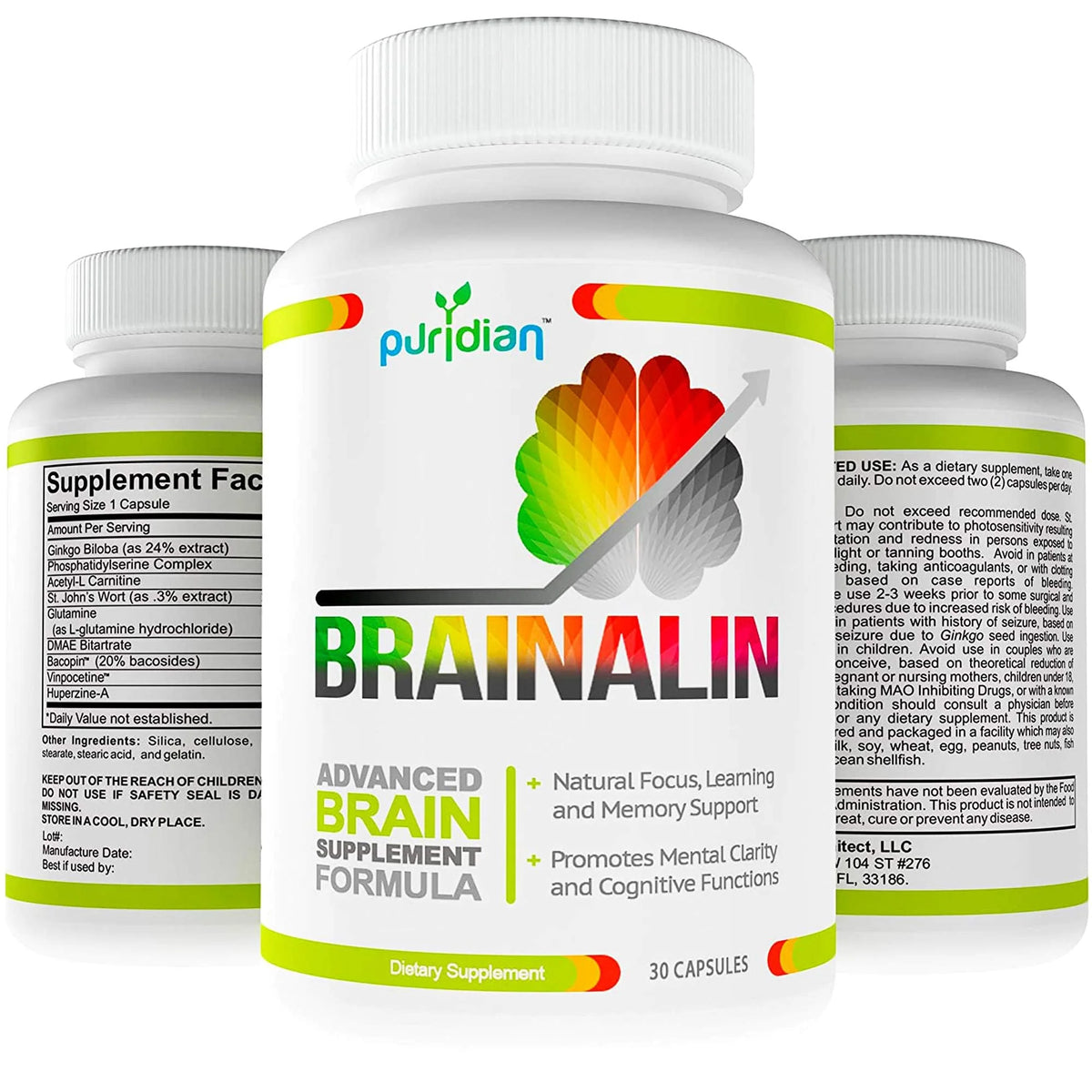Vitaminas para El Cerebro Suplemento Nootropico Natural F3124